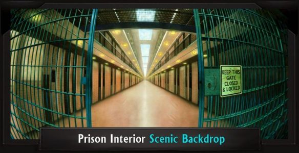 Legally Blonde PRISON INTERIOR Professional Scenic Backdrop