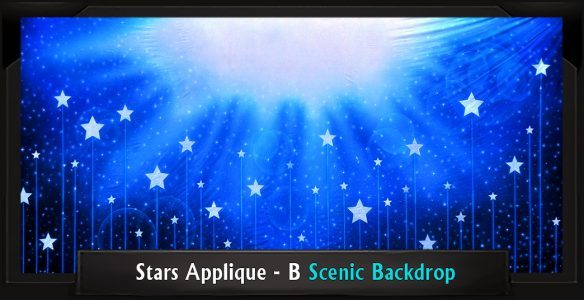 STARS APPLIQUE - B Professional Scenic Elf Musical Backdrop