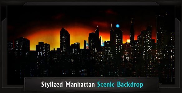 STYLIZED MANHATTAN Professional Scenic Elf Musical Backdrop