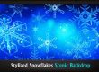STYLIZED SNOWFLAKES Professional Scenic Elf Musical Backdrop