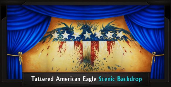 Tattered American Eagle Scenic Backdrop
