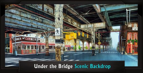 UNDER THE BRIDGE Professional Scenic Recital Backdrop