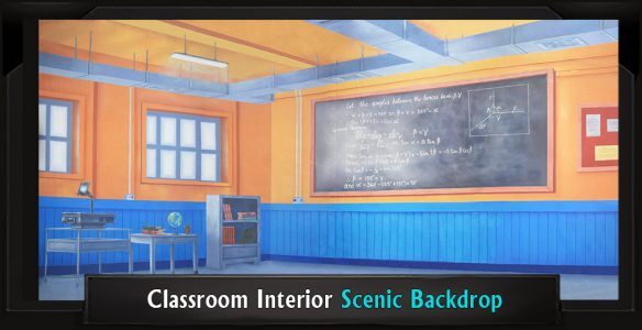 CLASSROOM INTERIOR Professional Scenic Hairspray Backdrop