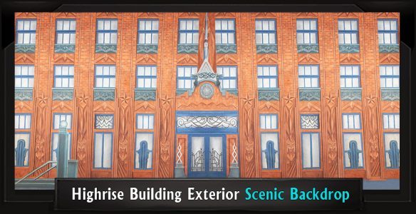 HIGHRISE BUILDING Professional Scenic High School Musical Backdrop