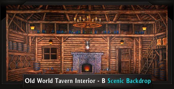 Old World Tavern Interior Professional Scenic High School Musical Backdrop