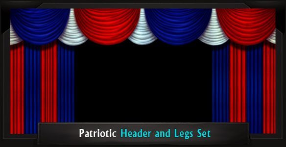 PATRIOTIC HEADER AND LEGS SET Professional Scenic Music Man