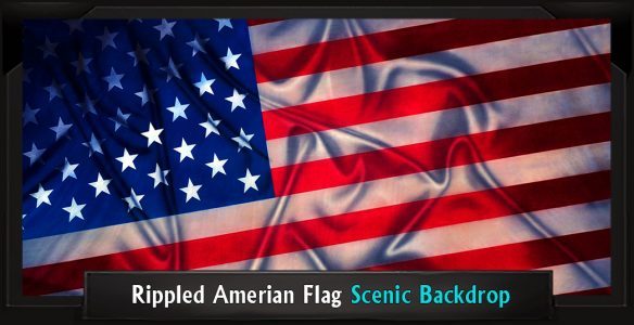 RIPPLED AMERICAN FLAG Professional Scenic Spelling Bee Backdrop