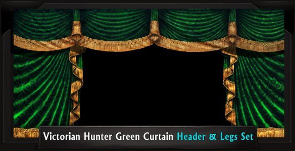VICTORIAN HUNTER GREEN Professional Scenic Spelling Bee Header and Legs Set