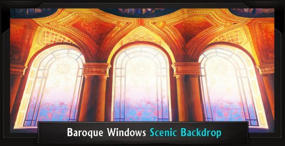BAROQUE WINDOWS Professional Scenic Guys and Dolls Backdrop