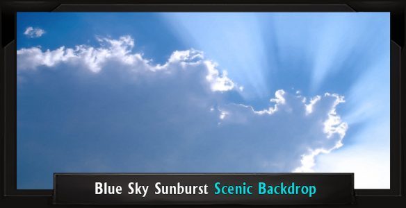 BLUE SKY SUNBURST Professional Scenic Color Purple Backdrop