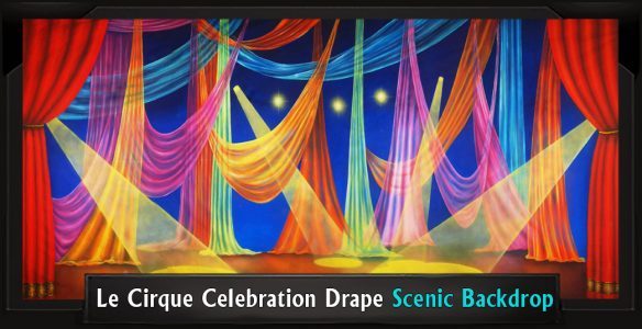 LE CIRQUE CELEBRATION DRAPE Professional Scenic Spamalot Backdrop