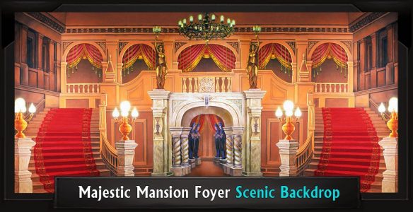 MAJESTIC MANSION FOYER Professional Scenic Sound of Music Backdrop