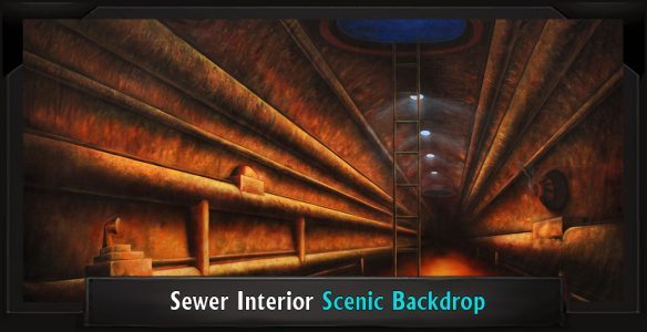 SEWER INTERIOR Professional Scenic Guys and Dolls Backdrop