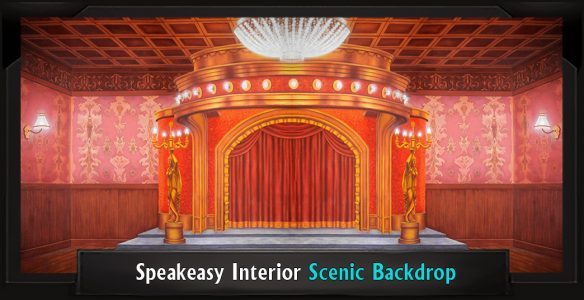 SPEAKEASY INTERIOR Professional Scenic Thoroughly Modern Millie Backdrop