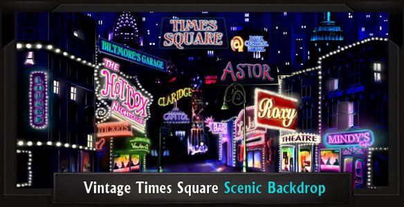 Vintage Times Square Scenic Backdrop