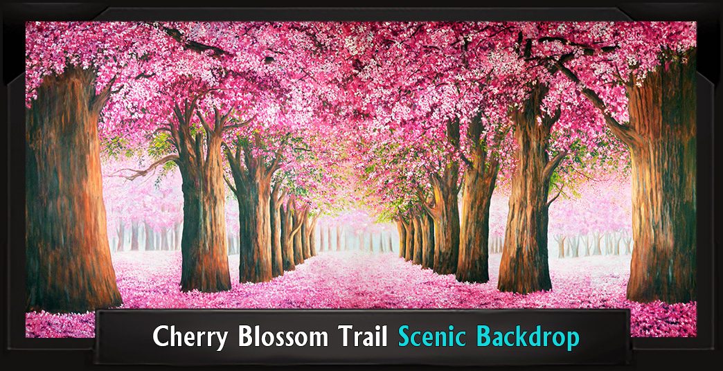CHERRY BLOSSOM TRAIL Professional Scenic Backrop