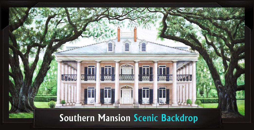 SOUTHERN MANSION Professional Scenic Color Purple Backdrop