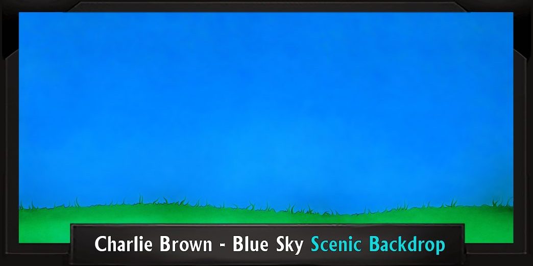 CHARLIE BROWN - BLUE SKY Professional Scenic You're a Good Man Charlie Brown Backdrop