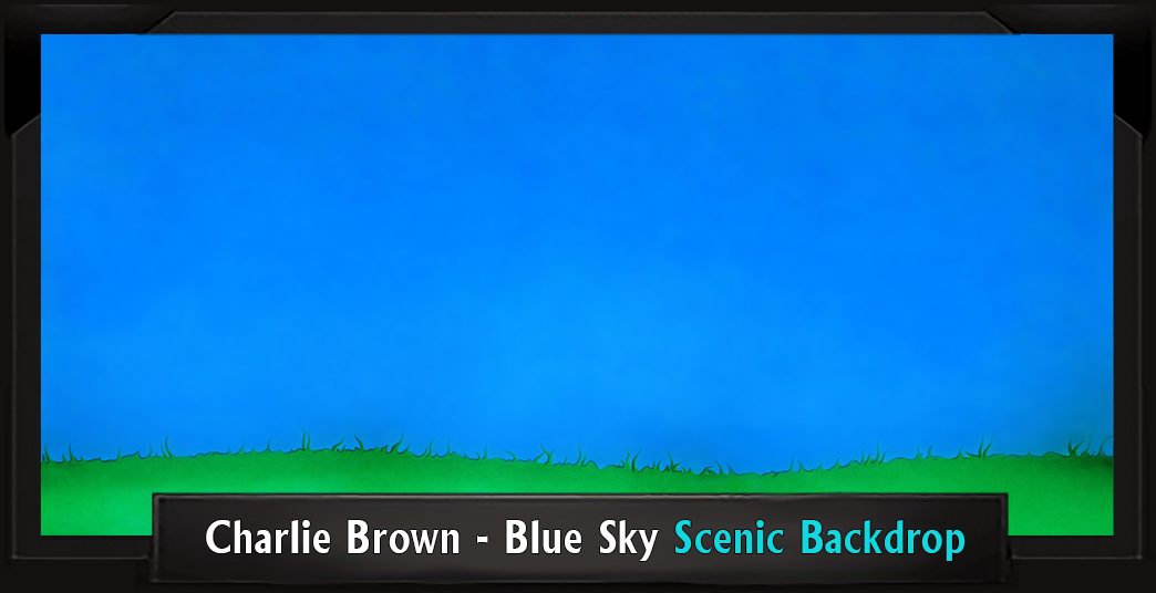 CHARLIE BROWN - BLUE SKY Professional Scenic You're a Good Man Charlie Brown Backdrop
