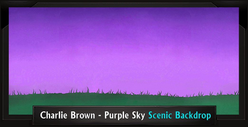 CHARLIE BROWN - PURPLE SKY Professional Scenic You're a Good Man Charlie Brown Backdrop