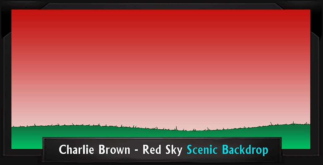 CHARLIE BROWN - RED SKY Professional Scenic You're a Good Man Charlie Brown Backdrop