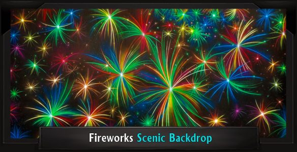 FIREWORKS Music Man Scenic Backdrop