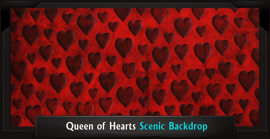 QUEEN OF HEARTS Professional Scenic White Christmas Backdrop