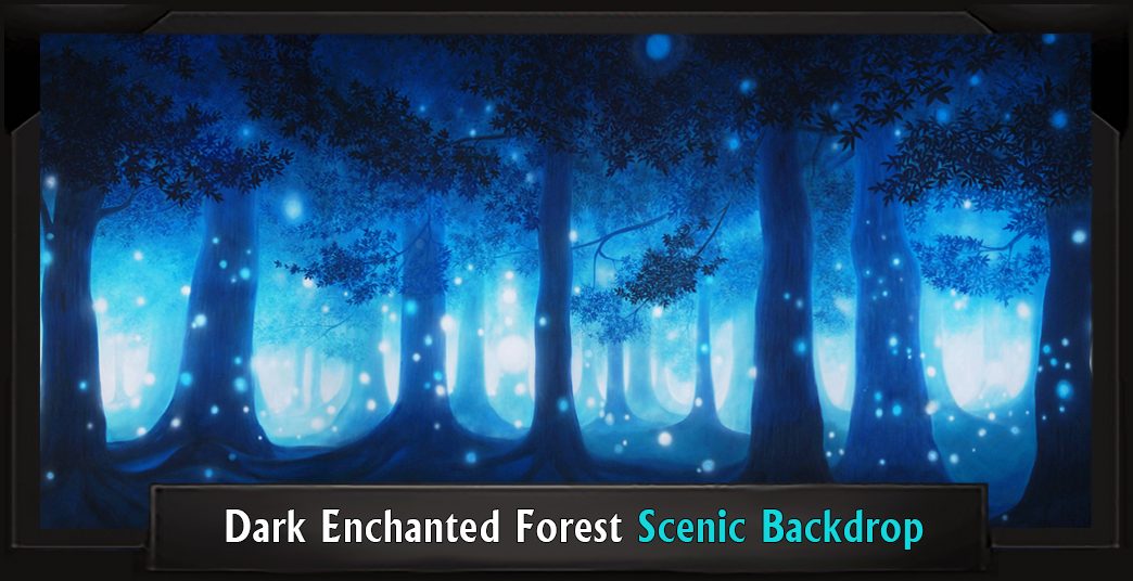 DARK ENCHANTED FOREST Professional Scenic Big Fish Backdrop