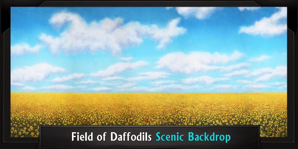 FIELD OF DAFFODILS Professional Scenic Big Fish Backdrop