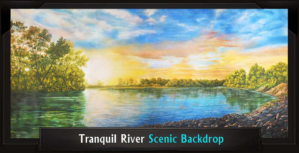 TRANQUIL RIVER Professional Scenic Big Fish Backdrop