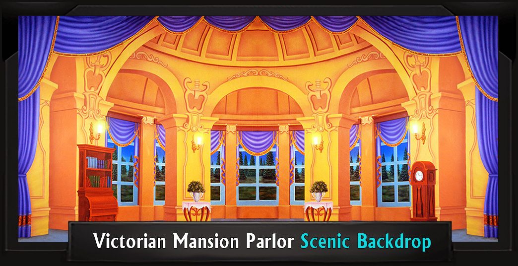 VICTORIAN MANSION PARLOR Professional Scenic Big Fish Backdrop