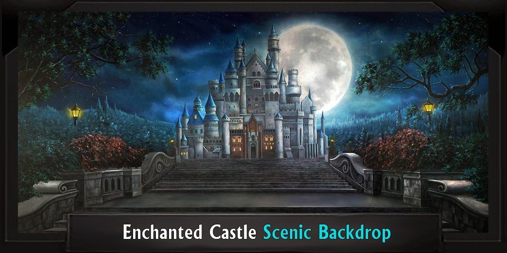 ENCHANTED CASTLE with Frame ENCHANTED CASTLE Professional Scenic Disenchanted Backdrop