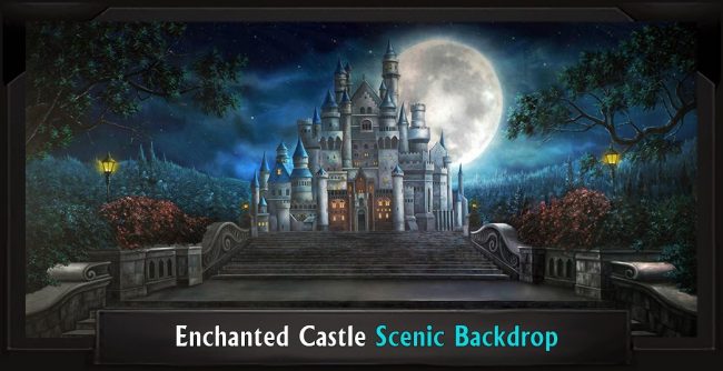 ENCHANTED CASTLE with Frame ENCHANTED CASTLE Professional Scenic Disenchanted Backdrop