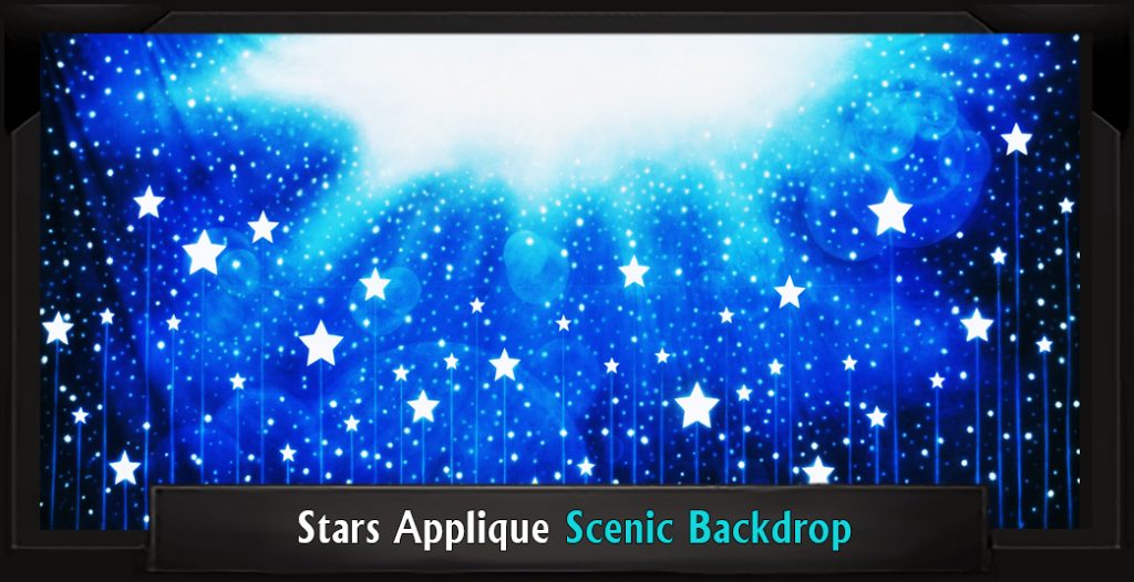 STARS APPLIQUE Professional Scenic Seussical Backdrop