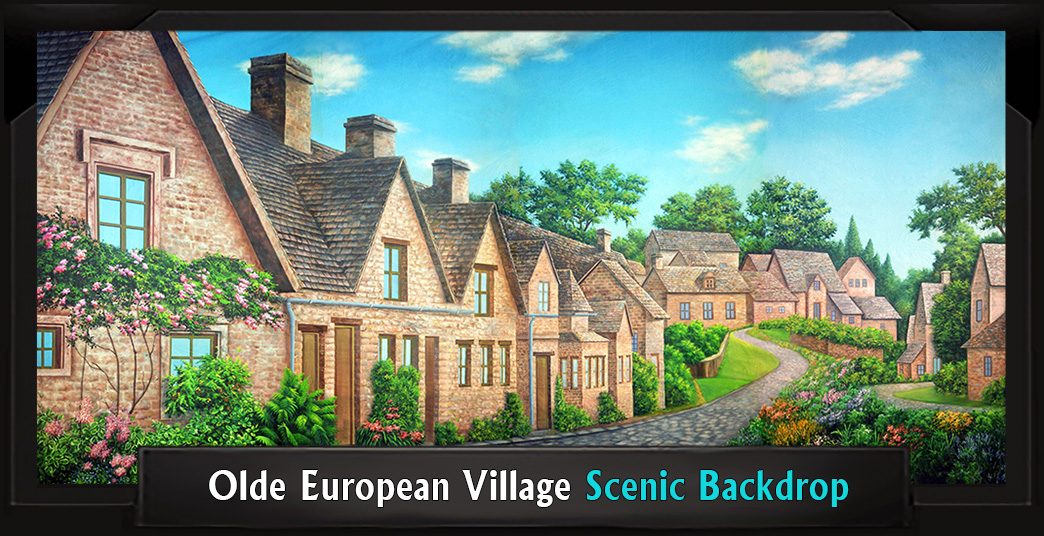 Olde European Village with Frame