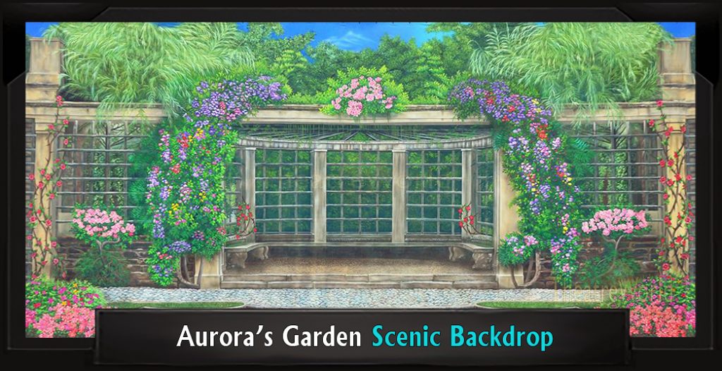 Professional Scenic AURORA'S GARDEN My Fair Lady Backdrop