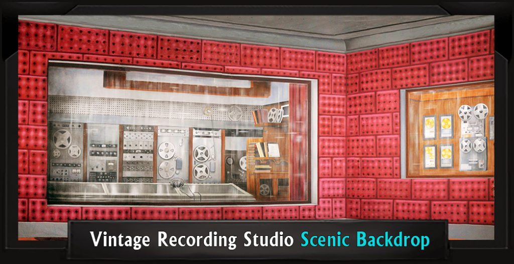 VINTAGE RECORDING STUDIO Professional Scenic How to Succeed Backdrop