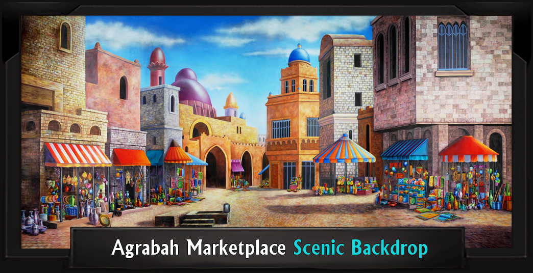 AGRABAH MARKETPLACE Professional Scenic Joseph and the Amazing Technicolor Dreamcoat Backdrop