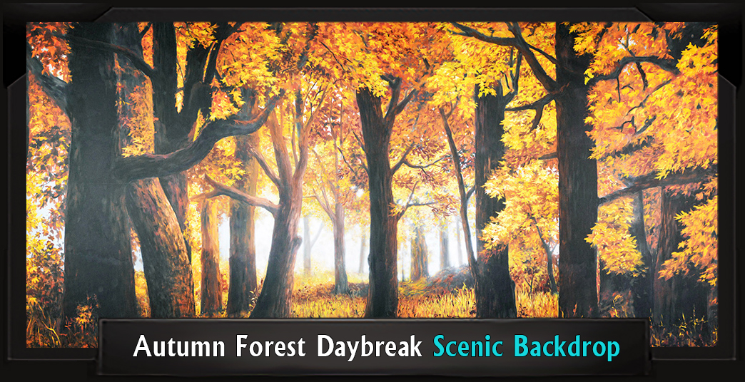 AUTUMN FOREST DAYBREAK Oklahoma Professional Scenic Backdrop
