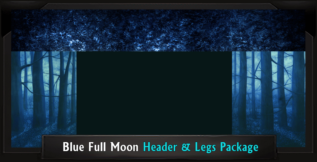 BLUE FULL MOON Professional Scenic SPAMALOT Header and Legs