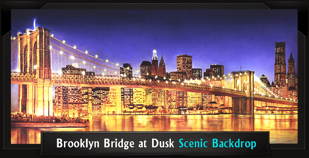 BROOKLYN BRIDGE AT DUSK Professional Scenic James and the Giant Peach Backdrop