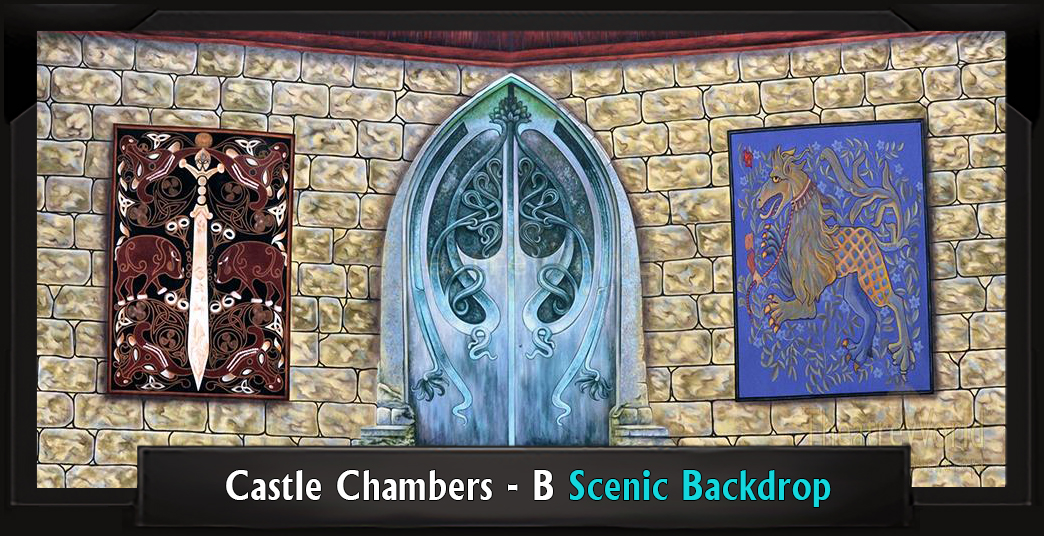 Spamalot Professional Scenic Castle Chambers - B Backdrop