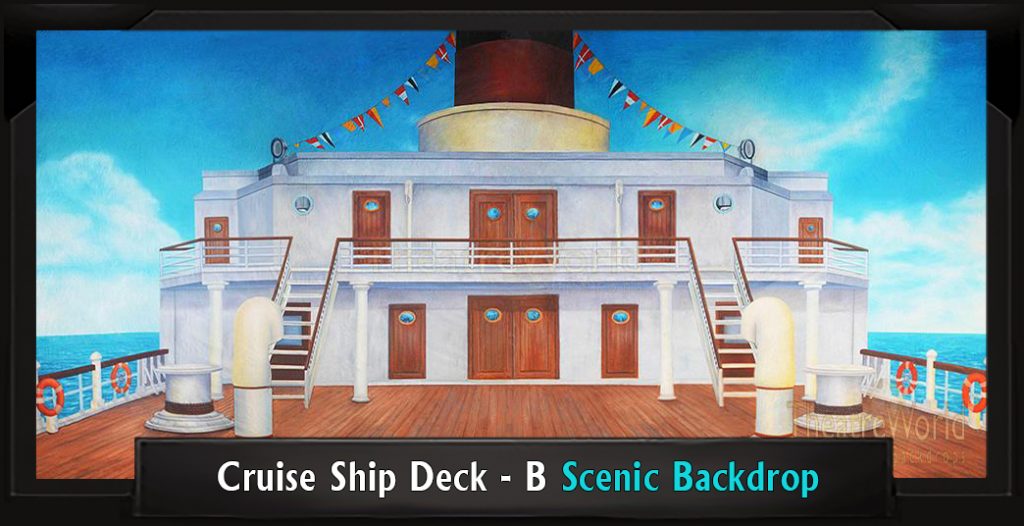 Professional Scenic James and the Giant Peach Backdrop CRUISE SHIP DECK - B