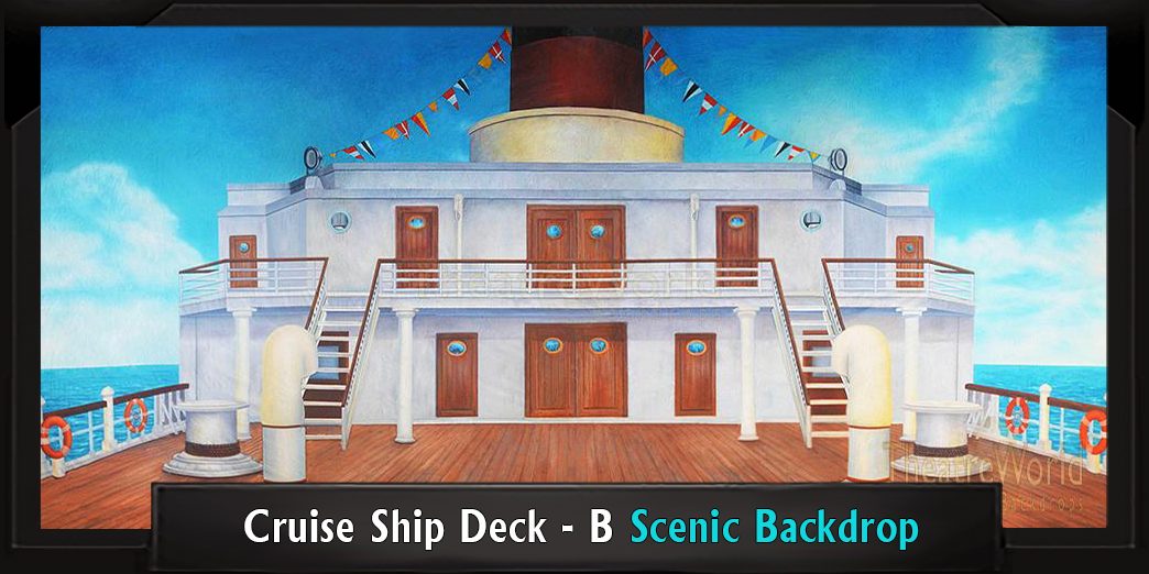 CRUISE SHIP DECK - B Professional Scenic Anything Goes Backdrop