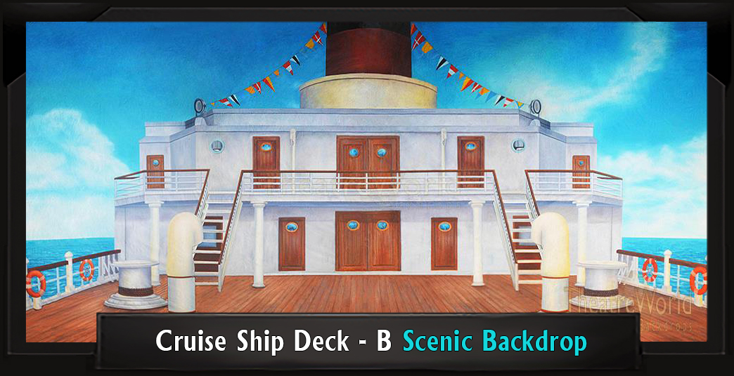 CRUISE SHIP DECK - B Professional Scenic Anything Goes Backdrop