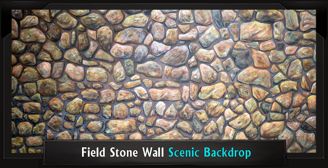 FIELD STONE WALL Professional Scenic Joseph and the Amazing Technicolor Dreamcoat Backdrop