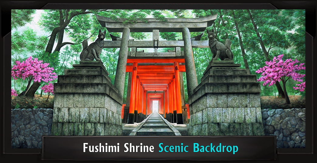 FUSHIMI SHRINE Professional Scenic Disenchanted Backdrop