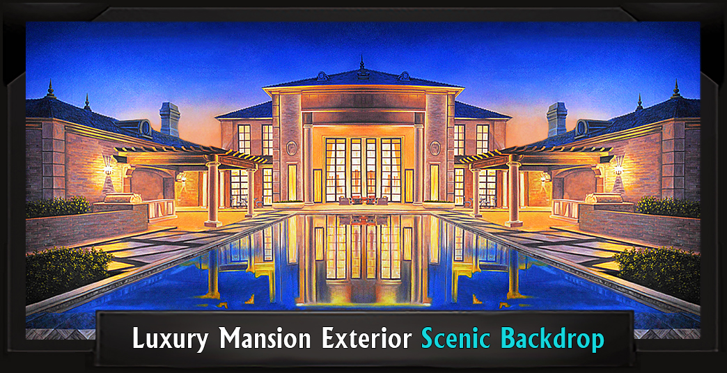 LUXURY MANSION EXTERIOR Professional Scenic Thoroughly Modern Millie Backdrop