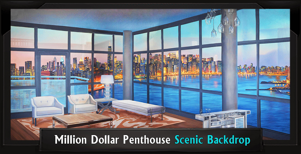 MILLION DOLLAR PENTHOUSE Professional Scenic How to Succeed ackdrop