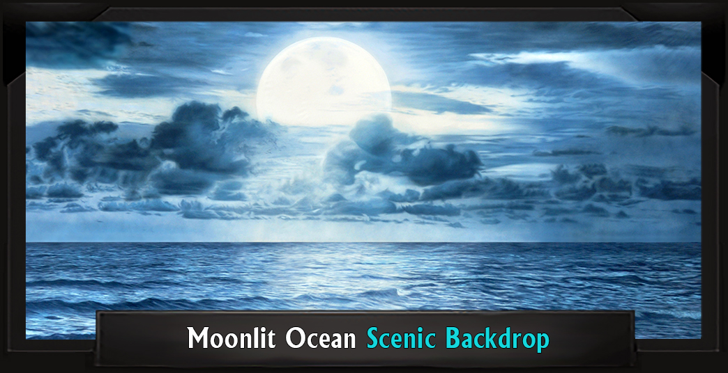 Professional Scenic James and the Giant Peach Backdrop MOONLIT OCEAN